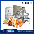hollow and chocolate filled wafer stick making line